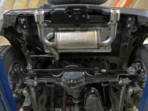 aFe 49-33137-C Vulcan 3in 304 SS Axle-Back Exhaust 2021 Ford Bronco L4-2.3L (t)/V6-2.7L (tt) w/ Carbon Tips