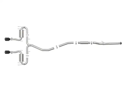 aFe 49-36624-B Takeda 3in 304 SS Cat-Back Exhaust System w/Black Tips 17-20 Honda Civic Sport L4-1.5L (t)