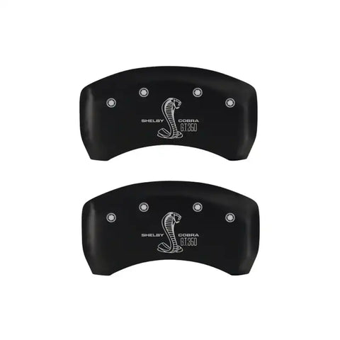 MGP Rear set 2 Caliper Covers Engraved Rear GT350 Shelby & Cobra Red finish silver ch
