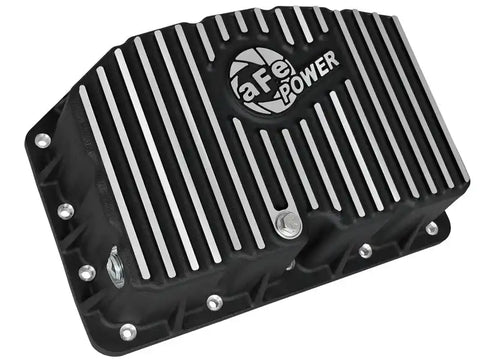 aFe 46-70322 Pro Series Engine Oil Pan Black w/Machined Fins 11-16 Ford Powerstroke V8-6.7L (td)