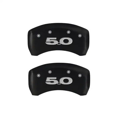 MGP Rear set 2 Caliper Covers Engraved Rear 50 Red finish silver ch