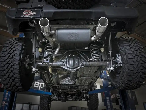 aFe 49-38066-P Rebel Series 2.5in 304 SS Cat-Back Exhaust w/ Polished Tips 2018+ Jeep Wrangler (JL) V6 3.6L