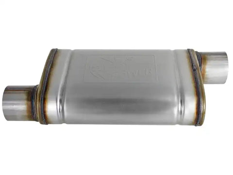 aFe 49M00030 MACH Force-Xp 409 SS Muffler 3in ID Offset/Offset x 4in H 9in W 14in L - Oval Body
