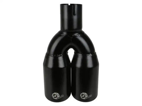 aFe 49T25374-B12 MACH Force-Xp 409 Stainless Steel Clamp-on Exhaust Tip 2.5in Inlet 3.5in Outlet - Black