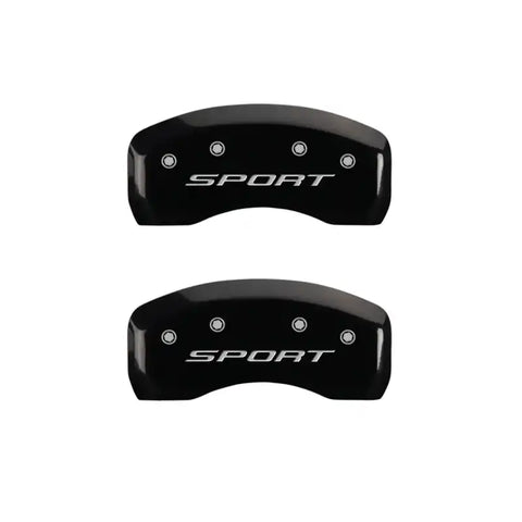 MGP 4 Caliper Covers Engraved Front & Rear 2015/Sport Black Finish Silver Char 2017 Ford Fusion