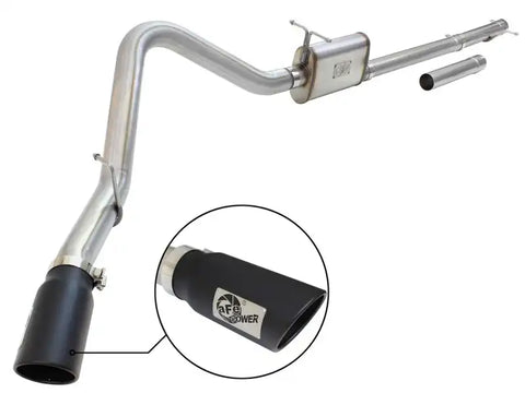 aFe 49-43076-B MACHForce XP Exhaust 3in-3.5in SS Single Side Ext CB w/ Black Tip 99-04 Ford F150 V8 5.4L/6.8L