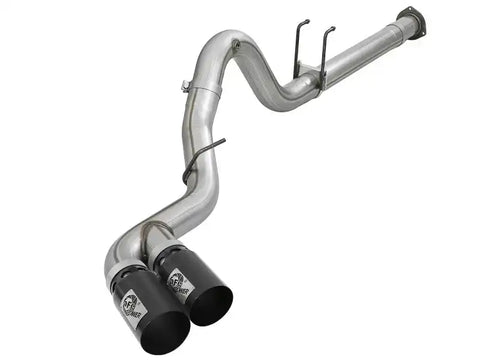 aFe 49-43121-B Power 15-16 Ford F250/F350 6.7L Diesel Rebel XD 4in 409 SS DPF-Back Exhaust System - Black Tips