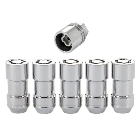 McGard Wheel Lock Nut Set - 5pk. (Cone Seat) M14X1.5 / 22mm Hex 1.965in. Length Chrome