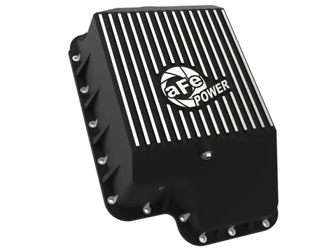aFe 46-70122-1 Transmission Pan (Black) Ford Diesel Trucks 03-10 V8-6.0/6.4L (td)