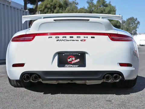 aFe 49-36406-1C MACHForce XP 12-16 Porsche 911 Carrera H6-3.8L SS-304 Cat-Back Exhaust w/Carbon Fiber Tips