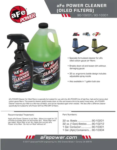 aFe 90-10212 MagnumFLOW Pro 5R Air Filter Power Cleaner 32 oz Spray Bottle (12 Pack)