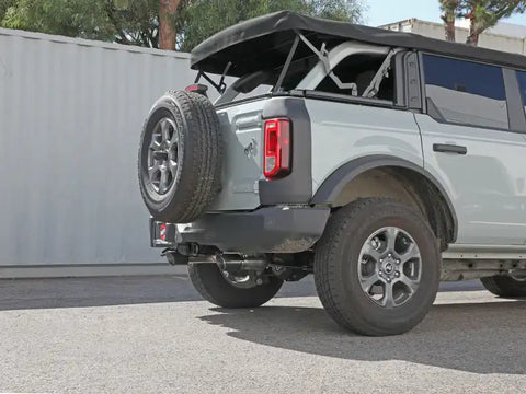 aFe 49-33137-C Vulcan 3in 304 SS Axle-Back Exhaust 2021 Ford Bronco L4-2.3L (t)/V6-2.7L (tt) w/ Carbon Tips