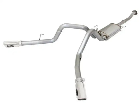 aFe 49-43070-P MACHForce XP Exhaust 3in SS Dual Side Exit CB w/ Polish Tips 15 Ford F150 Ecoboost V6-2.7L/3.5L