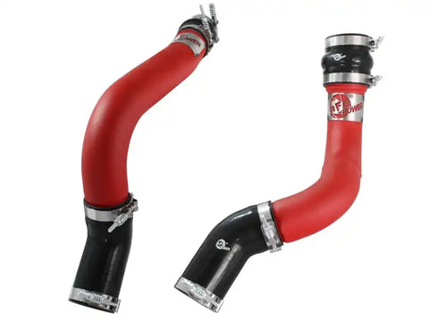 aFe 46-20134-R BladeRunner 3in Red Intercooler Tubes Hot & Cold Side Kit for 13-14 Dodge RAM Diesel 6.7L (td)