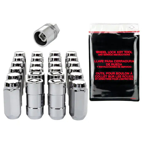 McGard 6 Lug Hex Install Kit w/Locks (Cone Seat Nut) M14X1.5 / 22mm 1.945in. Length - Chrome