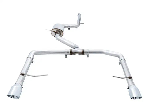 AWE Tuning 18-19 Volkswagen Jetta GLI Mk7 Track Exhaust - Chrome Silver Tips (Fits High-Flow DP)