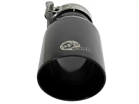 aFe 49T25354-B07 MACH Force-Xp Universal 409 SS Single-Wall Clamp-On Exhaust Tip - Black