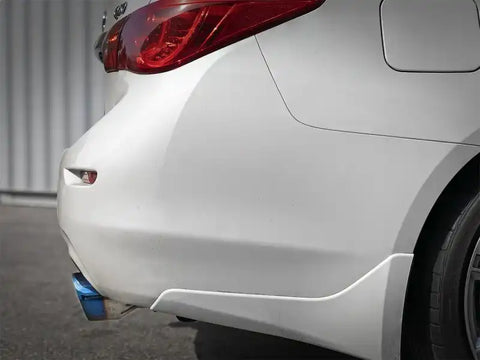 aFe 49-36130NM-L Takeda 2.5in 304 SS Axle-Back Exhaust w/ Blue Flame Tips 16-18 Infiniti Q50 V6-3.0L (tt)