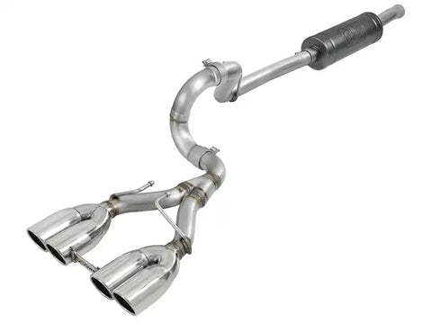 aFe 49-38071-P Rebel Series 2.5in. 304 SS C/B Exhaust System 2018 Jeep Wrangler (JL) V6-3.6L - Polished Tip