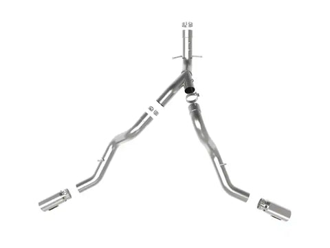 aFe 49-44126-P Large Bore-HD 4in 409SS DPF-Back Exhaust System w/Polished Tips 20 GM Diesel Trucks V8-6.6L