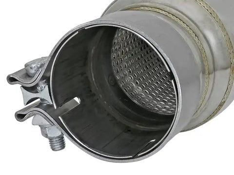aFe 49M10001 MACH Force-Xp 409 SS Resonator 3in. Inlet/Outlet / 4in. Diameter 12in. Body 16in. Length