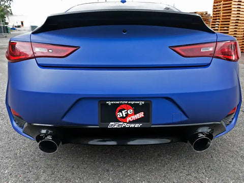 aFe 49-36134NM-B POWER Takeda 2.5in 304 SS CB Exhaust w/ Black Tips 17-19 Infiniti Q60 V6-3.0L (tt)