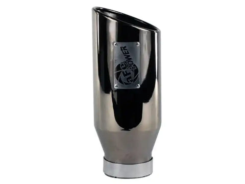 aFe 49-92018-BC MACHForce XP Exhausts Tips SS-304 EXH Tip 4In x 6Out 15L Bolt-On (blk chrome)