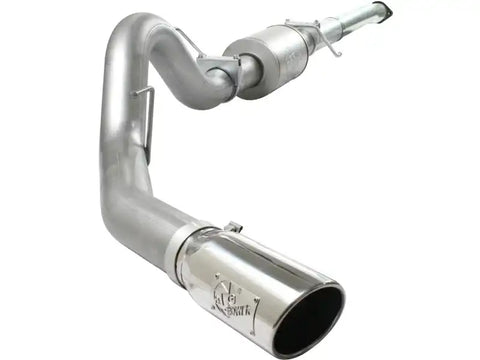 aFe 49-03041-P Atlas Exhaust 4in Aluminized Cat-Back w/ 304 SS Polished Tip 11-13 Ford F-150 EcoBoost V6 3.5L