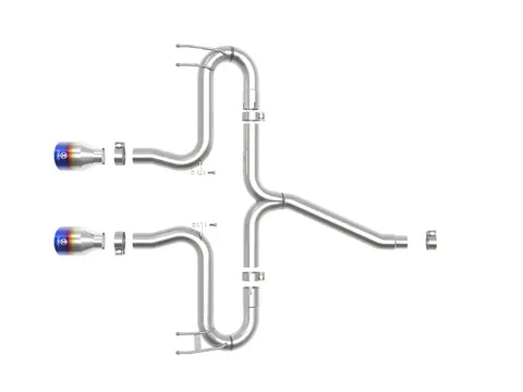 aFe 49-36625-L Takeda 2-1/2in 304 SS Axle-Back Exhaust w/Blue Flame Tips 17-20 Honda Civic Sport L4-1.5L (t)
