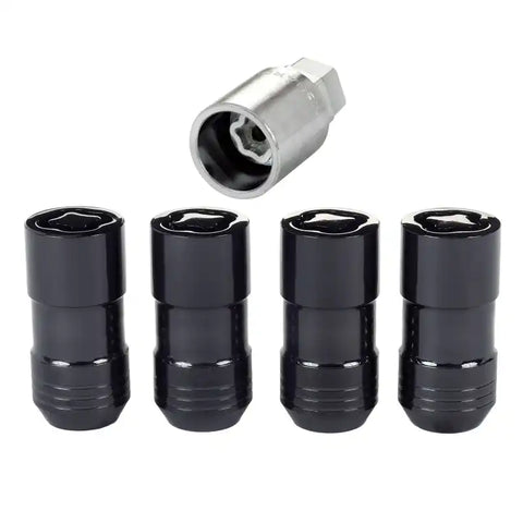 McGard Wheel Lock Nut Set - 4pk. (Cone Seat) M14X1.5 / 21mm & 22mm Dual Hex 1.965in. L Black