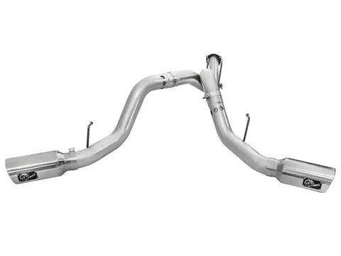 aFe 49-03065-P Atlas Exhaust 4in DPF-Back Aluminized Steel Polished Tip 11-14 ford Diesel Truck V8-6.7L
