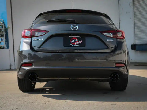 aFe 49-37015-L Takeda 2-1/2in 304 SS Cat-Back Exhaust w/ Blue Flame Tips 14-18 Mazda 3 L4 2.0L/2.5L
