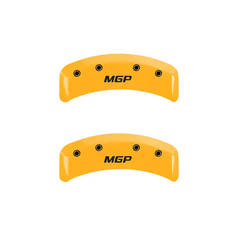 MGP 4 Caliper Covers Engraved Front & Rear Vtech Black finish silver ch