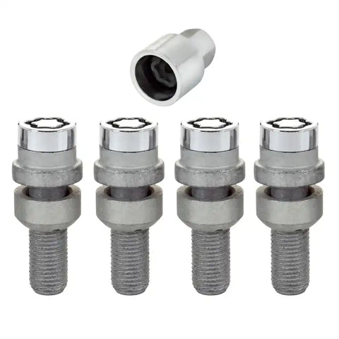McGard Wheel Lock Bolt Set - 4pk. (Radius Seat) M14X1.5 / 17mm Hex 28.2mm Shank Length Chrome