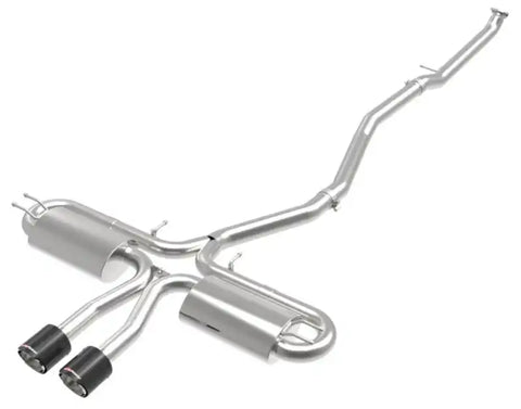 aFe 49-36621-1C Takeda 3in 304 SS Cat-Back Exhaust System w/ Carbon Tips 2017+ Honda Civic Si (4dr) I4 1.5L (t)