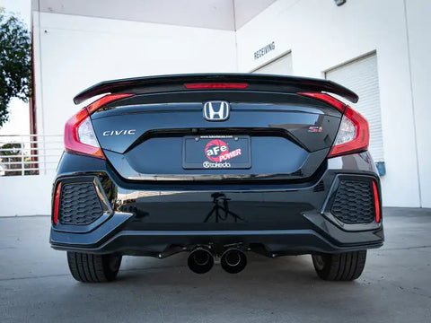 aFe 49-36619-B Takeda 2.5in 304SS Cat-Back Exhaust System w/ Black Tips 17-20 Honda Civic Si Sedan I4 1.5L