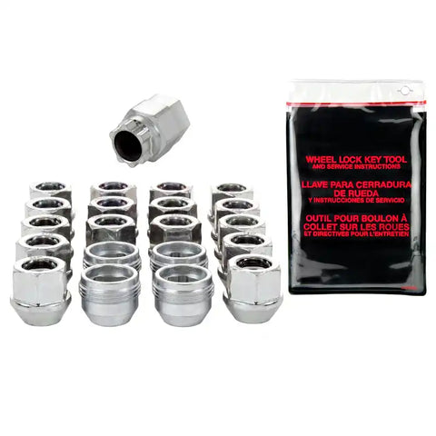 McGard 5 Lug Hex Install Kit w/Locks (Under Hub Cap / Cone Seat Nut) M12X1.5 3/4 .775in. L