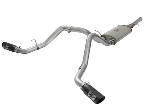 aFe 49-44071-B MACH Force-Xp 3in CB SS Dual Exhaust w/Black Tips 09-16 GM Silverado/Sierra 4.3L/4.8L/5.3L