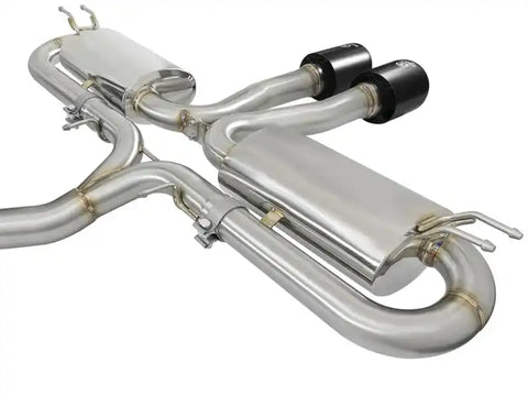 aFe 49-36621-B Takeda 3in 304 SS Cat-Back Exhaust System w/ Black Tips 2017+ Honda Civic Si (4dr) I4 1.5L (t)