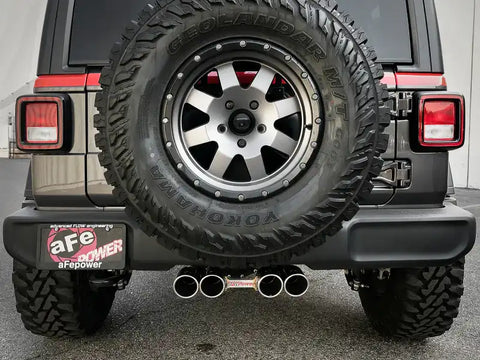 aFe 49-38073-P Rebel Series 2.5in 304 SS Cat-Back Exhaust w/ Polished Tip 18-20 Jeep Wrangler (JL)