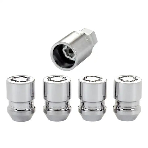 McGard Wheel Lock Nut Set - 4pk. (Cone Seat) 1/2-20 / 3/4 & 13/16 Dual Hex 1.28in. Length Chrome