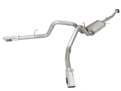 aFe 49-43074-P MACHForce XP Exhaust 3in SS Dual Side Ext CB w/ Polished Tips 2015 Ford F150 5.0L V8 CC/SB EC/LB