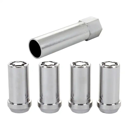 McGard Wheel Lock Nut Set - 4pk. (Tuner / Cone Seat) 1/2-20 13/16 Hex 1.60in. Length Chrome