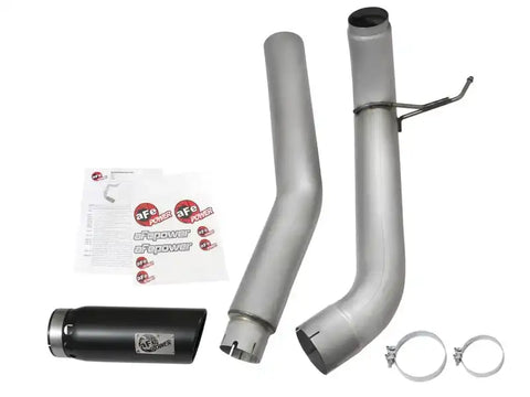 aFe 49-06112-B Atlas Exhaust 5in DPF-Back Al Steel 2016 Nissan Titan XD V8-5.0L Black Tip