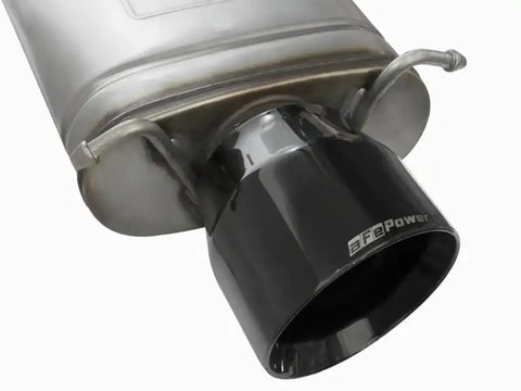 aFe 49-34063-B Mach Force-Xp 3in CB Stainless Steel Dual Exhaust System w/ Black Tips 09-15 Cadillac CTS-V
