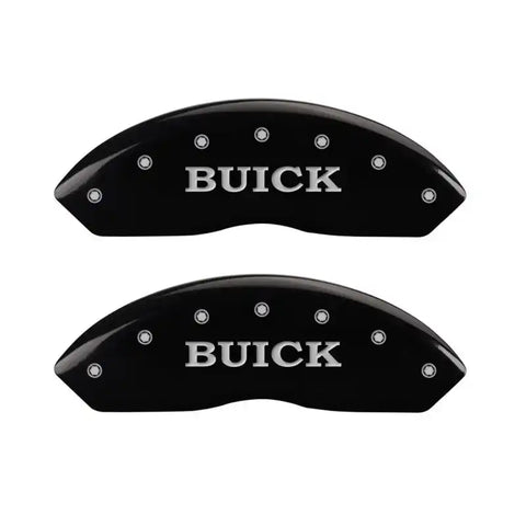 MGP 4 Caliper Covers Engraved Front Buick Rear Black Finish Silver Char 2017 Buick Envision