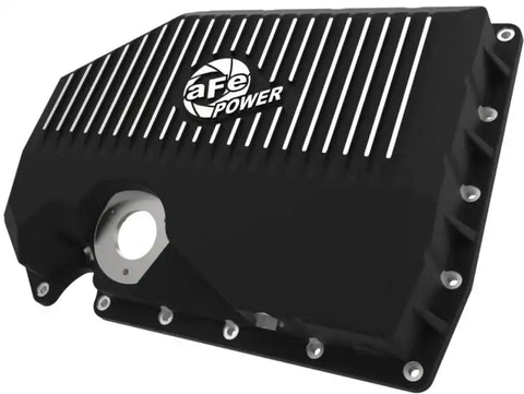 aFe 46-71210B 05-19 VW 1.8L/2.0L w/ Oil Sensor Engine Pan Black POWER Street Series Machined Fins