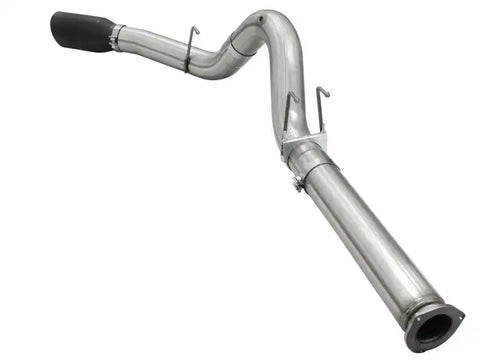 aFe 49-43064-B MACHForce XP Exhaust 5in DPF-Back Stainless Steel Exht 2015 Ford Turbo Diesel V8 6.7L Black Tip