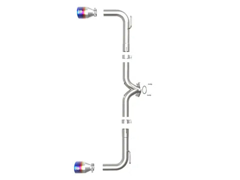 aFe 49-37014-L Takeda 2-1/2in 304 SS Axle-Back Exhaust w/ Blue Flame Tips 14-18 Mazda 3 L4 2.0L/2.5L