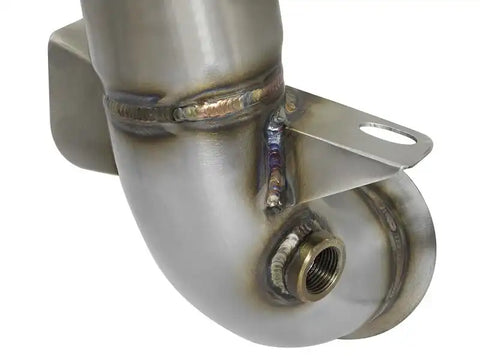 aFe 48-36318-1HC 09-13 MINI Cooper S (R56) L4 1.6L (t) Twisted Steel Down Pipe 2-1/2in 304 Stainless w/ Cat